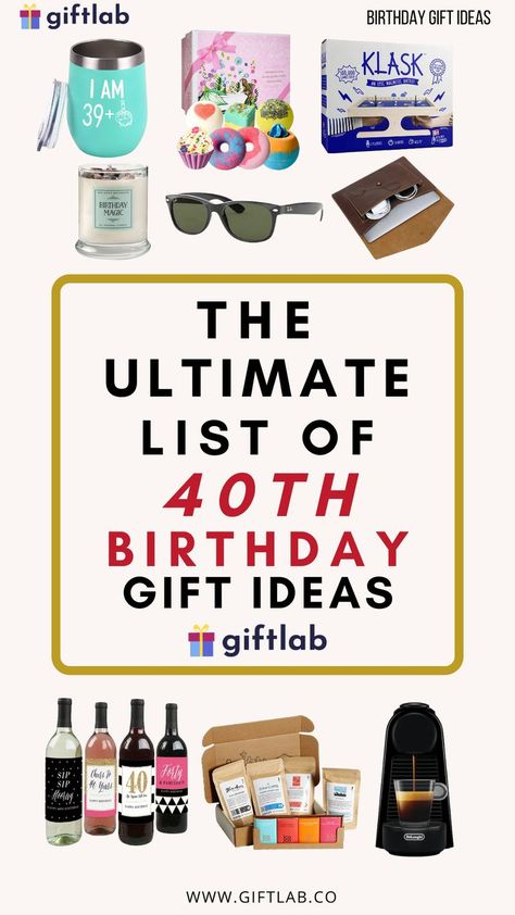 You know what they always say, life starts at 40! If you have a friend or loved one who's going 40 soon, celebrate it by giving something memorable and adorable! Here are some awesome 40th birthday gift ideas! #giftideas Best 40th Birthday Gifts For Women Funny, Gift Basket 40th Birthday, Great 40th Birthday Gift Ideas, 40th Birthday Gifts For Women Funny, Turning 40 Gift Basket Ideas, Friends 40th Birthday Gift Ideas, Gifts For Men Turning 40, 40th Gift Baskets For Women, Male 40th Birthday Gift Ideas