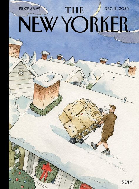 New Yorker Christmas, The New Yorker December, New Yorker December, The New Yorker Magazine, New Yorker Magazine, New Yorker Covers, Christmas Cover, December 11, Christmas Illustration