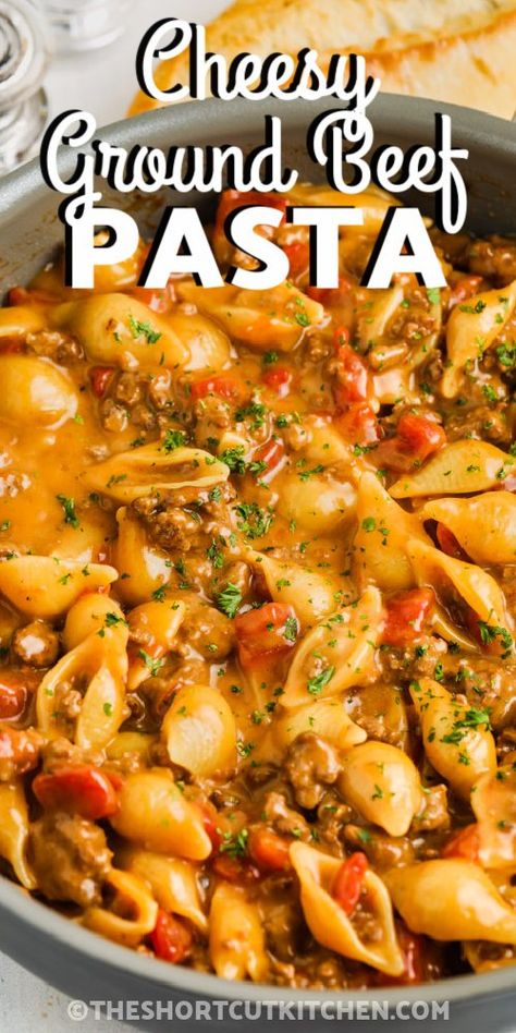 Cheesy Ground Beef Pasta, Recipes With Velveeta Cheese, Velveeta Recipes, Rotel Recipes, Cheesy Ground Beef, Ground Beef Pasta Recipes, Beef Pasta Recipes, Fall Eats, Ground Beef Pasta