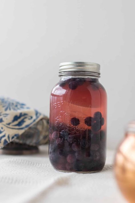 Fermented Fruit Fermented Fruit Recipe, Fermented Blueberries, Preserve Fruit, Fermented Fruit, Farmhouse On Boone, Canning Jar Labels, Fermented Veggies, Fruit Recipe, Ways To Eat Healthy