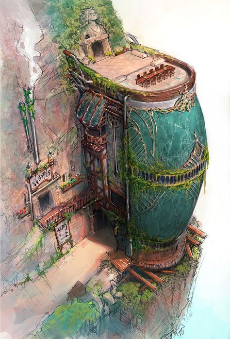 Inn Design, Fantasy Inn, 3d Karakter, Concept Art World, Fantasy Concept, Rpg Map, Arte Robot, Fantasy City, Fantasy Setting