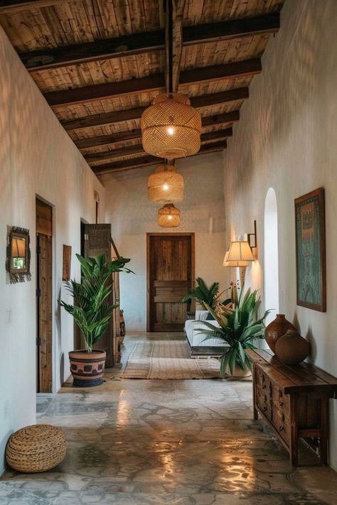 Carribean House, Hacienda Homes, Spanish Home Decor, Hacienda Style Homes, Mexico House, Moroccan Homes, Farmhouse Decor Ideas, Mexican Home, Spanish Style Home