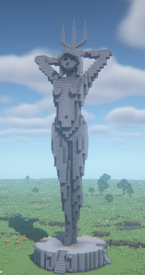 Minecraft Medieval Statue Ideas, Sea Turtle Minecraft Build, Water Build Minecraft, Minecraft Sundial, Minecraft Statue Fountain, Minecraft Sea Temple Base, Minecraft Building Statue, Drained Ocean Monument Minecraft, Mc Statue Ideas