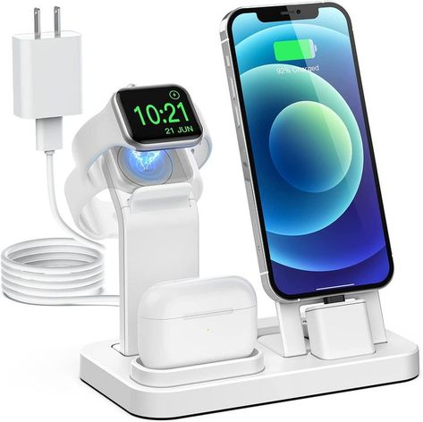 Charging Station Box, Iphone Charging Station, Apple Charging Station, Apple Watch Edition, Iphone Airpods, Apple Charger, Apple Watch Nike, Apple Watch Iphone, Usb Charging Station