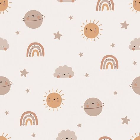 Sun And Stars Wallpaper, Childrens Wallpaper, Childrens Bedroom Wallpaper, My Sun And Stars, Sunshine Nursery, Good Bedtime Stories, Stars Wallpaper, Nursery Patterns, Velvet Wallpaper