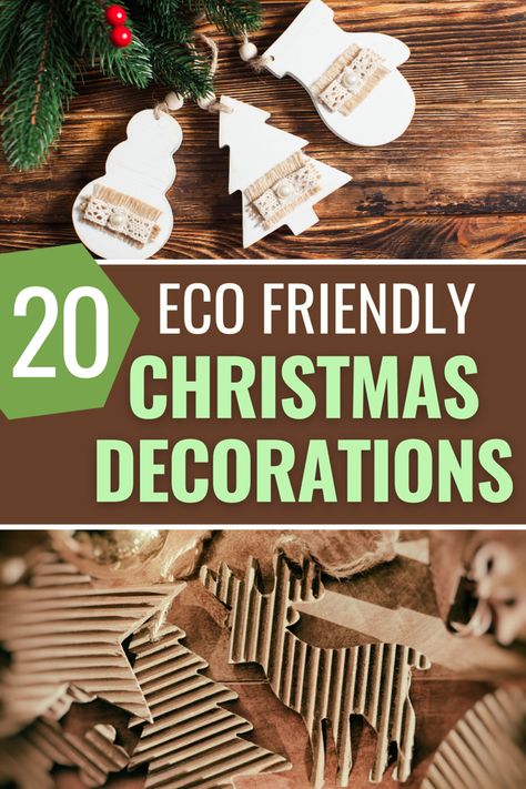 Sustainable Christmas Decor Ideas, Ecological Christmas Decorations, Eco Friendly Christmas Ornaments, Eco Christmas Tree Decorations, Diy Sustainable Christmas Decorations, Plastic Free Christmas, Diy Christmas Decorations From Nature, Sustainable Holiday Decorations, Biodegradable Christmas Decorations