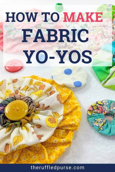 Yo Yo Crafts, Yoyo Quilts, Fabric Yoyos, Yoyo Quilt, Advanced Sewing Projects, Yo Yo Quilt, Scraps Of Fabric, Circle Crafts, Yo Yos