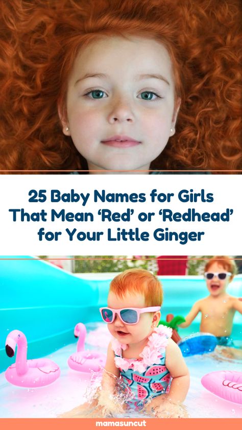 25 Baby Names for Girls That Mean 'Red' or 'Redhead' for Your Little Ginger Are you hoping for a little ginger baby? Check out these baby names for girls that mean "red" or "redhead" to celebrate those auburn locks! 2 Names That Mean Red, Red Head Baby Girl, Names Meaning Red, Red Hair Baby Girl, Lash Business Packaging, Names For Redheads, Redhead Baby Boy, Redhead Baby Girl, Lash Captions