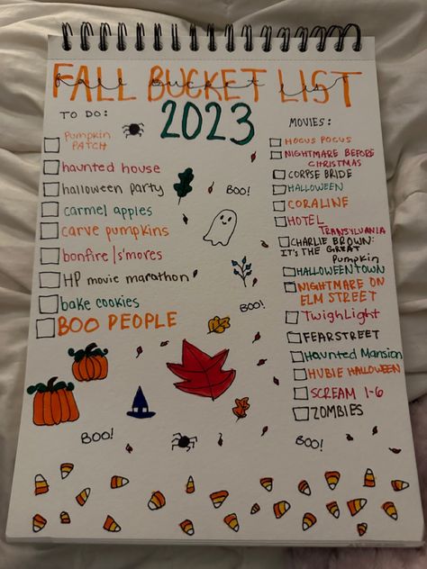 Best Friend Fall Bucket List, Fall Bucket List With Boyfriend, Fall Bucket List Ideas 2023, Halloween Bucket List For Friends, Halloween Couple Bucket List, Couple Bucket List Ideas Fall, Fall Bucket List Preppy, Bucket List Fall Ideas, List Of Fall Activities