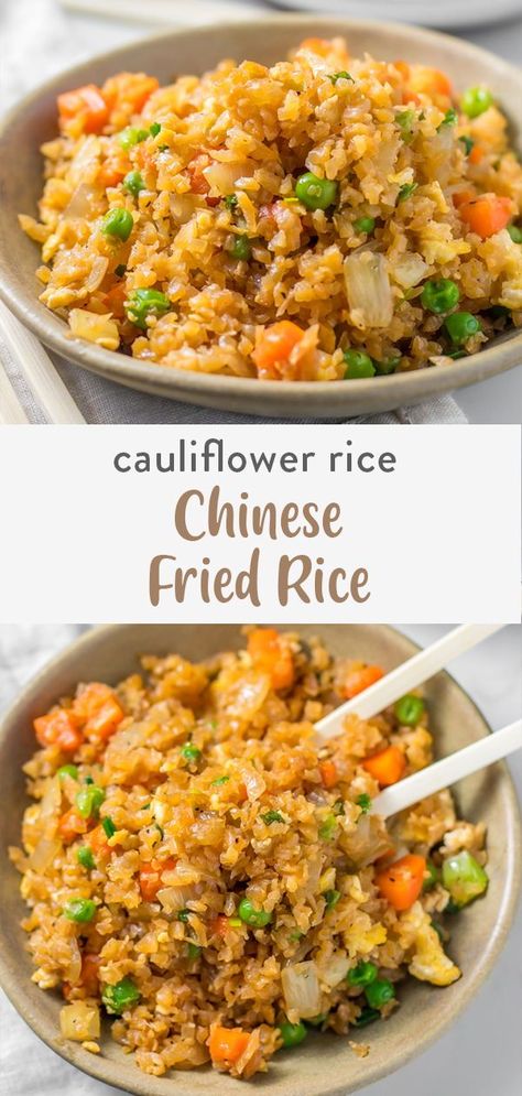 Cauliflower Fried Rice Recipes, Cauliflower Fried, Cauliflower Rice Recipes, Cauliflower Fried Rice, Fried Cauliflower, Keto Recipes Dinner, Fried Rice Recipe, Cauliflower Recipes, Rice Recipe