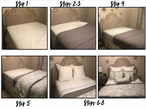 Dress A Bed Master Bedrooms, How To Dress A King Size Bed, How To Dress A Bed Like A Designer, King Size Bed Master Bedrooms Cozy, How To Layer A Bed Like A Designer, How To Make A Bed Like A Designer, King Size Bedding Ideas, Decent Bed Design, Styled Bed