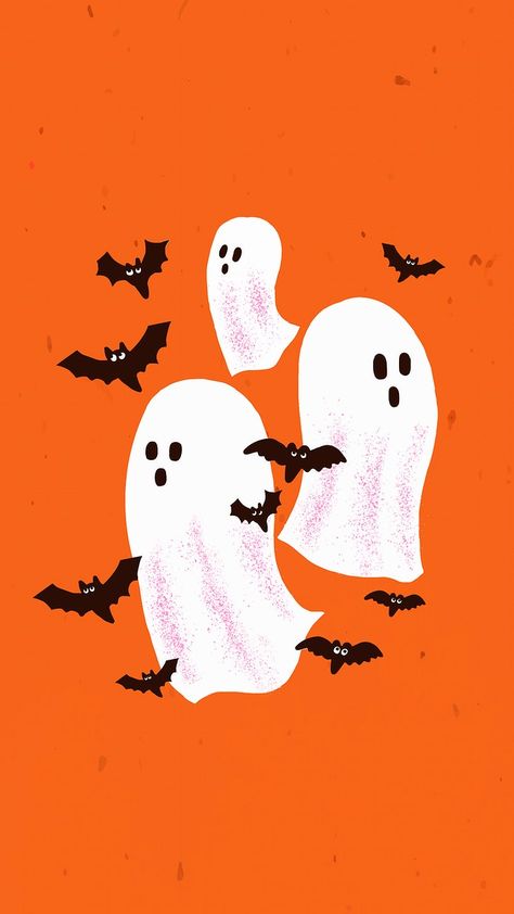 Iphone Wallpaper Halloween, Ghost Illustration, Days Until Halloween, Halloween Wallpaper Cute, Background Cute, Cartoon Halloween, Halloween Stories, Halloween Background, Ghost Cartoon