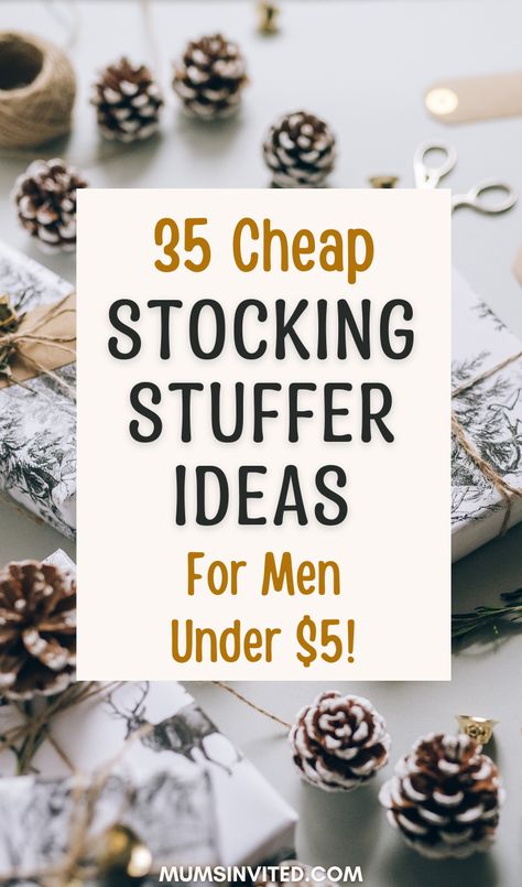 Looking for budget-friendly, cheap stocking stuffers for the special men in your life? Browse this roundup of unique, inexpensive small gifts under $5. Find funny, useful Christmas stocking stuffers like bar tools, phone gadgets, office toys, grooming products, grilling accessories, novelty socks, coffee fixings & so much more! Ideal for boyfriends, husbands, dads, brothers. Affordable little gifts that pack a punch. mens stocking stuffers. men’s stocking stuffers. stocking fillers for men. Boyfriend Christmas Stocking Stuffers, His Stocking Stuffers, Stocking Stuffers For Him Boyfriends, Stocking Stuffer Ideas For Boyfriend, Small Christmas Present Ideas, Mens Christmas Stocking Stuffers, Men’s Advent Calendar Fillers, Stocking Ideas For Boyfriend, Grandpa Stocking Stuffers