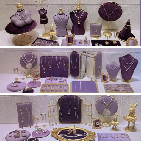 ❤Providing a total solution for your jewelry display. Helping you promote retail and trade show transactions❤ DETAILS - Material is velvet and metal. - The color is purple. - Please see photos to check the size info. - Jewelry not included. HANDLING & SHIPPING Please allow 3 business days to prepare your order. Standard shipping takes 10-14 days. Expedited ...#the #The #Accessories #of #World #Gemstone #Tidiness #Exploring #World #Jewelry #The #of #Exploring #Art #StatementJewelry #Organizers Violet Jewelry, Jewelry Shop Display, Jewelry Booth, Jewelry Organizer Stand, Ring Holder Necklace, Bracelet Holder, Jewellery Exhibition, Craft Booth Displays, Diy Jewelry Display