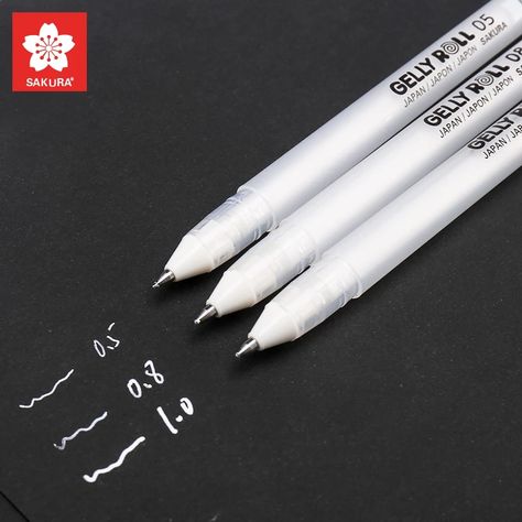 Smarter Shopping, Better Living! Aliexpress.com Cute Stationary School Supplies, Highlighter Pen, White Pen, Gel Ink Pens, Cardboard Art, White Gel Pen, Writing Gifts, Sketch Markers, Pen Refills