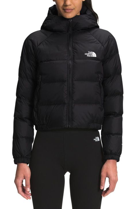 Hyalite Hooded Down Jacket | Nordstrom North Face Hydrenalite, Doudoune The North Face, The North Face Puffer, North Face Puffer Jacket, North Face Coat, Cropped Puffer Jacket, Black Puffer, Black North Face, North Face Women