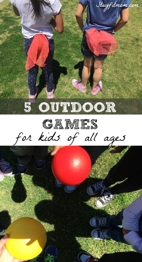 These are the top 5 outdoor games your kids will love! Head to a nearby park with a few pieces of equipment for some outdoor physical activity for the whole family! Field Day Games, Summer Camp Games, Outside Games, Summer Camp Activities, Playground Games, Fun Outdoor Games, Pe Games, Gym Games, Summer Fun For Kids