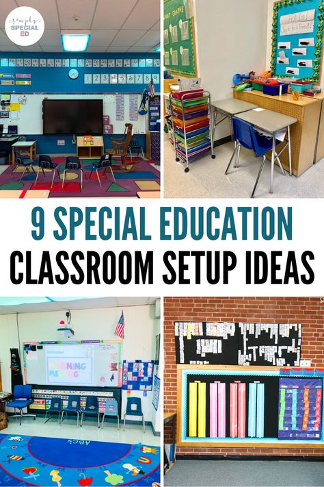 Classroom Decor For Special Education, Special Needs Kindergarten Classroom, Adaptive Classroom Ideas, Sped Ed Classroom, Middle School Asd Classroom, Special Education Classroom Design, Special Education Room Set Up, Special Education Classroom Decor Ideas, 2nd Grade Special Education Classroom