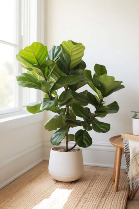 Indoor Plants Fiddle Leaf Fig, Big Fiddle Leaf Fig Tree, Big Leafy Plants, Indoor Fig Plant, Small Fiddle Leaf Plant, Fiddle Leaf Fig Aesthetic, Big Leaf House Plants, Ficus Plant Indoor, Indoor Fig Tree