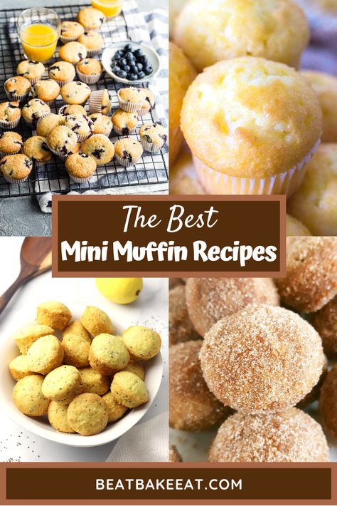 Quick And Easy Muffins Recipes, Premade Muffin Mix Recipes, Best Mini Muffins Ever, Muffin Recipes Mini, Mini Muffin Copycat Recipe, Mini Muffin Maker Recipes, Mini Muffin Cakes, Mini Muffins Breakfast, Mini Bites Muffins