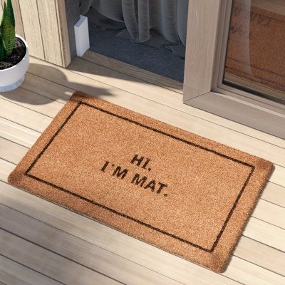 Cute Door Mats, Funny Welcome Mat, Mat Door, Mat Black, Outdoor Door, Front Door Mats, Wayfair Furniture, Outdoor Mat, Outdoor Door Mat