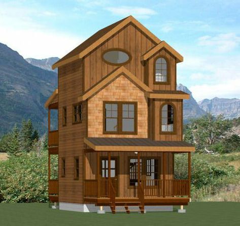 16X16 TINY HOUSE -- 2 bedroom -- 697 sqft -- PDF Floor Plan -- Model 20A - $29.99. This is a PDF Plan and will be emailed only. 16X16H20A Tiny home with 2 lofts, 2.5 bath, a cooktop, & a laundry center. Sq. Ft: 697 (219 1st, 252 2nd, 226 3rd) Building size: 16'-0" wide, 37'-0" deep (including porch & steps) Main roof pitch: 9/12 Ridge height: 32' Wall height: 8' 1st, 8' 2nd, 6' 3rd Foundation: CMU blocks Lap siding & shakes ... Tiny House 2 Bedroom, Cabin House Plans, Tiny House Floor Plans, Diy Shed, Small Cabin, Cabin Plans, Architectural Drawings, Tiny House Plans, Shed Plans