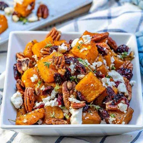 Honey Roasted Butternut Squash Recipe | Healthy Fitness Meals Butternut Squash Fennel Recipes, Honey Roasted Butternut Squash, Butter Squash Recipe, Butternut Squash Recipes Roasted, Butternut Squash Recipe, Paleo Meals, Healthy Fitness Meals, Squash Recipe, Thanksgiving Side