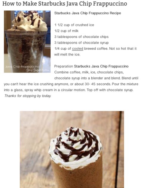 Java chip frap at home Java Chip Frappachino Recipe, Java Chip Frappachino, Starbucks Boycott, Java Chip Frappe, Frappachino Recipe, Java Recipe, Starbucks Java Chip Frappuccino, Java Chip Frappuccino, Java Chip