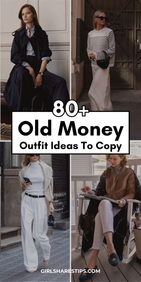 80+ Old Money Aesthetic Outfits [2024]: How To Look Like Old Money Classic Outfits For Women, Old Money Outfit, Old Money Outfits, Money Outfit, Classic Style Outfits, Chique Outfits, Summer Dresses For Wedding Guest, Fashion Fail, Trendy Fall Outfits