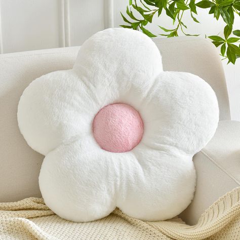 PRICES MAY VARY. Soft and Comfortable: These dorm decoration flower pillows are made of high quality artificial rabbit fur. The flower pillows are very soft and comfortable to the touch, with full filling that is not easy to deform, and provide good support. Great Decoration:The flower pillows could be perfectly matched with various room styles. Cute bedroom decor pillow could be used as a decorative mat for bedroom beds, living room sofas or floors, and could also be used as office chair pillow Pillow Decor On Bed, Pillows For Room Decor, Flower Pillow Aesthetic Bedroom, Pink Flower Pillow, Pink Decor Pillows, Pink Pillow Case, Cute Flower Pillows, Giant Pillow, Cute Bedroom Pillows