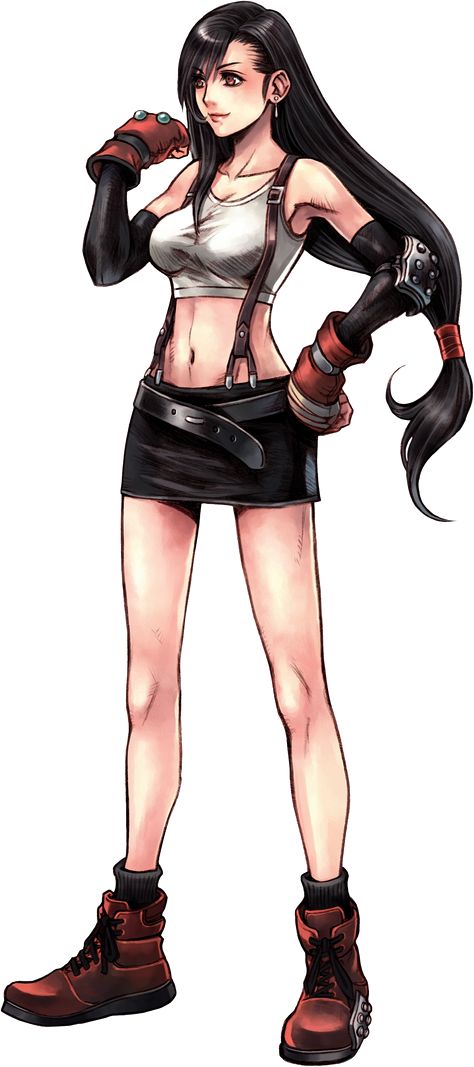 final+fantasy+tifa | Tifa Lockhart - The Final Fantasy Wiki has more Final Fantasy ... Video Game Outfits, Tetsuya Nomura, Cloud And Tifa, Victory Pose, Final Fantasy Artwork, Tifa Lockhart, Final Fantasy Art, Cloud Strife, Fantasy Series