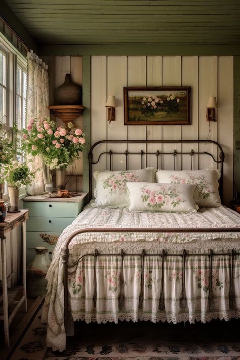 Cottage Core Bedroom Ideas, Cottagecore Bedroom Ideas, Cottage Core Bedroom, House Moodboard, Country Bedrooms, Nice Bedroom, Cottagecore Bedroom, Cottagecore Home, Fantasy Rooms