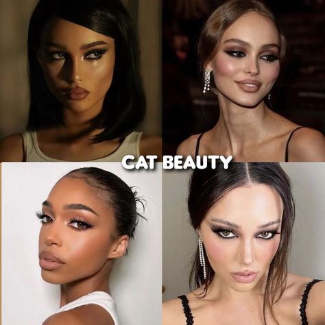 Which beauty You are ?? Fox beauty eyes Cat beauty long face Deer beauty doe eyes and small nose Bunny beauty round face and small nose • • • • Collab with @post4thegirlies follow her for more #foxbeauty #catbeauty #beerbeauty #bunnybeauty #tips #beauty Cat Pretty Makeup Aesthetic, Cat Type Makeup, Cat Beauty Aesthetic, Animal Type Makeup, Cat Pretty Face Makeup, Makeup For Cat Face Type, Cat Pretty Face Features, Cat Beauty Face Type Makeup, Fox Beauty Face