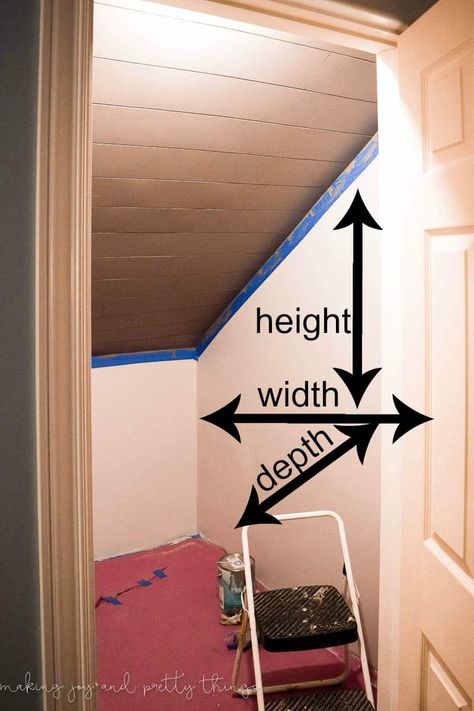 Slanted Closet Ideas, Ikea Algot Closet, Slanted Ceiling Closet, Sloped Ceiling Closet, Sloped Ceiling Bedroom, Ikea Closet Hack, Under Stairs Storage Solutions, Ikea Algot, Living Room Stairs