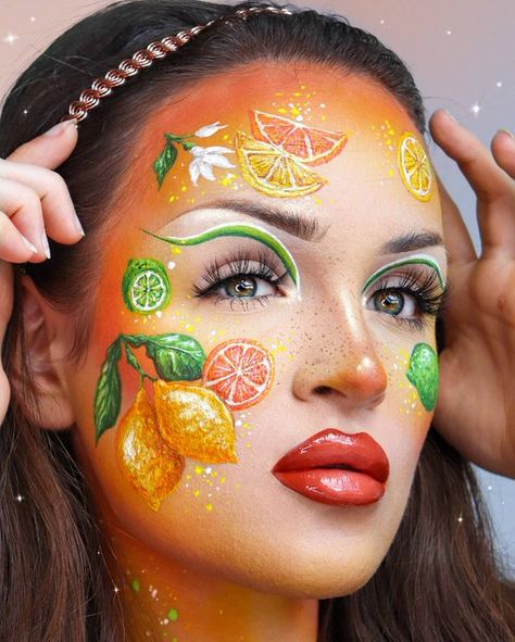 Lena ✨🎃 op X: '🍋🍊🌱 fruit makeup! why is there no lime emoji tho🥲 https://t.co/dAd3eQHRgI' / X Fruit Makeup, Halloween Fruit, Art Makeup, Stage Makeup, Painting Collage, Crazy Makeup, Beauty Eyes, Fantasy Makeup, Boyfriend Birthday