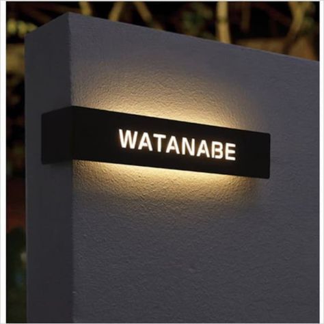 Wc Sign, Name Plate Design, Metal Signage, Shop Signage, Exterior Signage, Door Numbers, Logo Wall, Wayfinding Signage, Cool Ideas