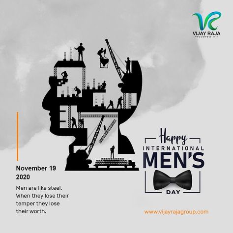 Happy international men's day From a little baby to the big old man, men make a wonderful part of life. Today it's their day, thank the wonderful men in your life. #happyinternationalmensday #men #happymensday #vijayrajagroup #life #menstyle Happy International Men's Day Images, Mens Day Poster Design, International Men's Day Creative Post, International Men's Day Creative Ads, International Men's Day Poster, International Mens Day Creative, Mens Day Creative Ads, International Mens Day Creative Ads, Happy Mens Day