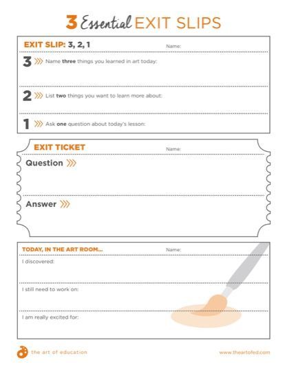 Literacy Strategies for the Art Room - Check out these free downloadable exit slips! #arteducation #exitslip #freeprintable #literacy #teachingart Annotating Art, Math Classroom Door, Formative Assessment Strategies, Focus Walls, Writing Rubrics, Education Graduation, Art Assessment, Art Rubric, Art Classroom Management