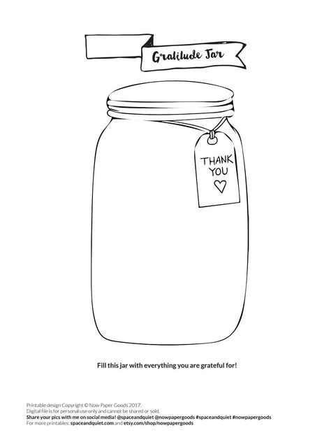 Gratitude Exercise Worksheet, Gratitude Worksheet For Kids, Jar Of Gratitude, Gratitude Jar Printable, Jar Worksheet, Gratitude Exercise, Following Directions Worksheet, Directions Worksheet, Gratitude Worksheet