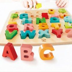 Hape - Chunky Puzzle Alphabet - Nini and Loli Puzzle Logo, Wood Alphabet, Hape Toys, Alphabet Puzzle, Alphabet Puzzles, Jigsaw Puzzles For Kids, Alphabet Blocks, Wooden Alphabet, Diy Toddler