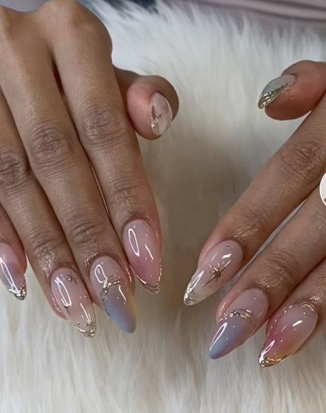 Minimalistic nails nude baddie nails ideas 2023 Minimalist nails nails nail acrylic nail nail ideas nails inspiration nail art designs nails 2022 nails 2023 nail shapes nails 2023 trends nail ideas y2k nails trend 2023 winter nails trend 2023 summer nail designs nail ideas nails inspiration nails 2023 trends nail art designs nail shapes nude baddie nails nude baddie nails short nude baddie nails acrylic nude baddie nails with rhinestones nude baddie nails medium nude baddie nails almond nude bad Pink Aura Nail Art, Minimalist Jelly Nails, Astrological Nail Art, Birthday Nail Set Ideas Almond, Fairy Almond Nails, Erica Ha Nails, Ocean Aura Nails, Spring Aura Nails, Mixed Metal Nails