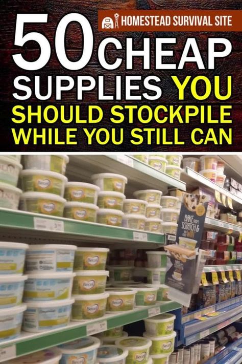 In today's uncertain times, it's more important than ever to be prepared for anything. That's why we've created this essential list of 50 cheap supplies you should stockpile while you can. From long-lasting food items to important hygiene products, our comprehensive guide will help ensure you have everything you need to face any challenges life may throw your way. Read on to discover the best bargains that could make all the difference in an emergency situation. Stock Pile Food List, Foods That Last A Long Time, Survival Foods That Last Forever, Stockpiling Food, Emergency Preparedness Items, Survival Prepping Diy, Emergency Preparedness Food Storage, Best Survival Food, Prepper Supplies