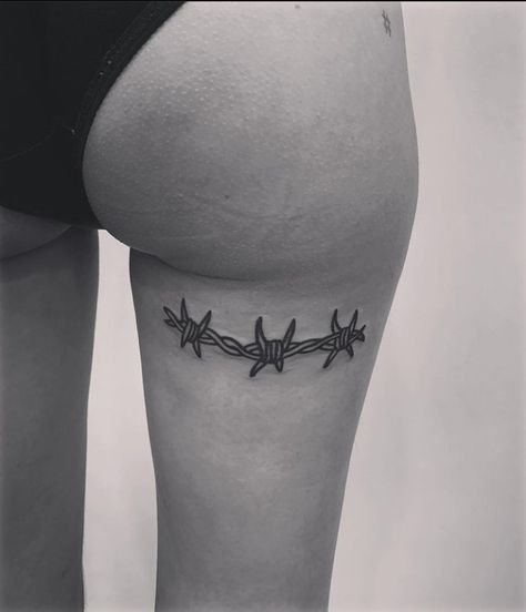 Under The Buttcheek Tattoo, Under Buttcheek Tattoo, Buttcheek Tattoo, Tattoo Inspo, Geometric Tattoo, Tattoos