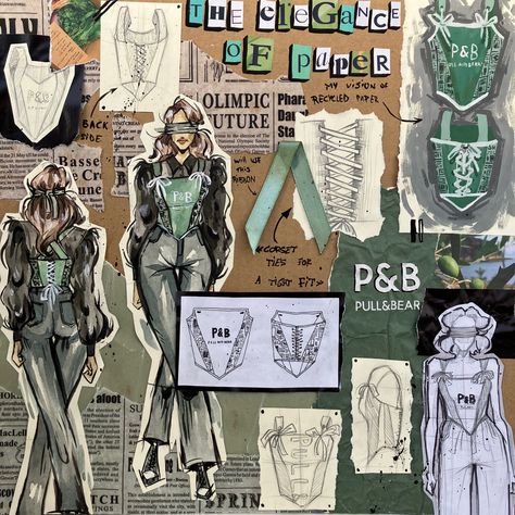 Development Sheet Art, Fashion Visual Diary, Textiles Research Page, Research Page Ideas, Art Portfolio Examples, Sketchbook Pages Inspiration, Textile Design Portfolio, Paper Recycle, Textiles Gcse