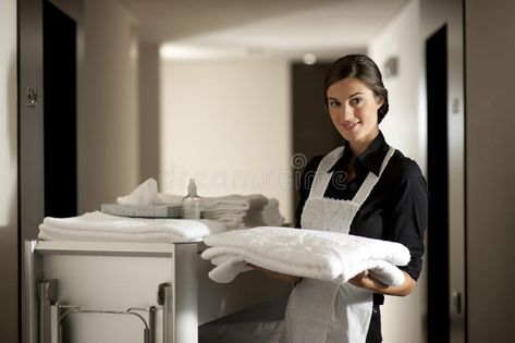 Maid At Work. Maid with housekeeping cart, in hotel , #Aff, #Work, #Maid, #housekeeping, #hotel, #cart #ad Hotel Cleaning, Housekeeping Tips, Janitorial Services, Eco Friendly Cleaning Products, Commercial Cleaning Services, Cleaning Curtains, Washing Windows, Service Kitchen, Cleaning Companies