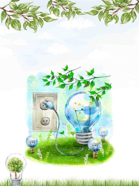 Poster Menghemat Listrik, Save Electricity Poster, Save Energy Paintings, Energy Conservation Poster, Save Environment Posters, Save Energy Poster, Poster Background Template, Wave Art Painting, Electricity Poster