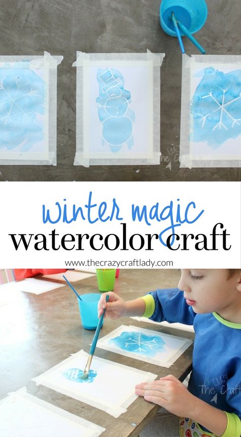 Magic Watercolor, Winter Activities For Toddlers, Winter Crafts Preschool, Kids Easter Hairstyles, Winter Activities Preschool, Snow Activities, Winter Activities For Kids, Toddler Arts And Crafts, Winter Preschool