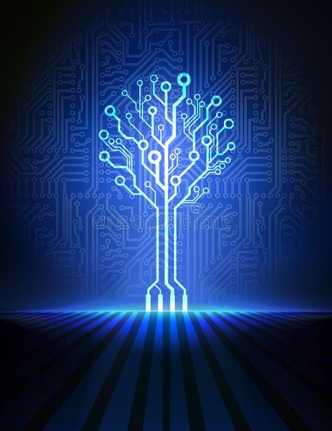 Blue Futuristic, Future Technology Gadgets, Future Technology Concept, Electronics Background, Electronic Circuit Board, Tree Vector, Theme Tattoo, Futuristic Background, Technology Art