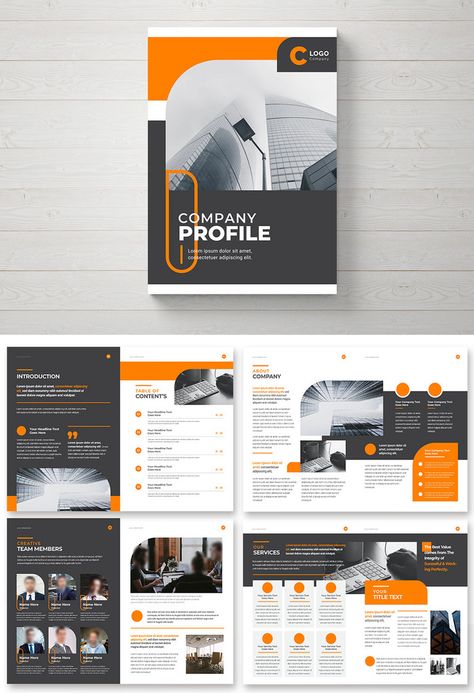 Business Profile Templates Free, Bifold Brochure Design Inspiration, Company Profiles Designs, Corporate Portfolio Design, Company Portfolio Design Creative, Brochure Design Corporate, Corporate Magazine Layout Design, Corporate Company Profile Design, Company Profile Book Design