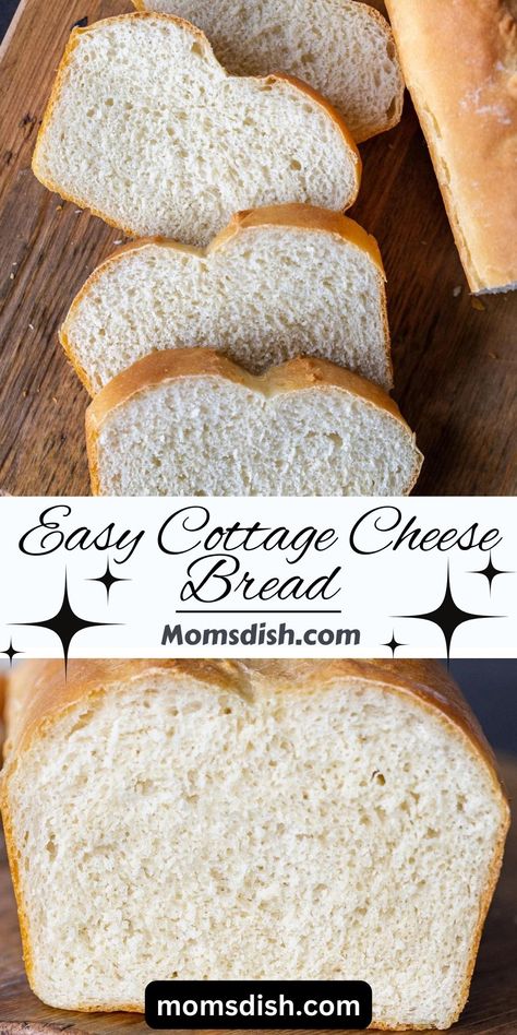 This cottage cheese bread is high-protein, spongy, and stays moist for days. Get ready to experience sandwich bread like never before! Homemade High Protein Bread, Low Calorie Sandwich Bread, Cottage Cheese And Egg White Bread, Protein Cottage Cheese Bread, Bread Made With Cottage Cheese, High Protein Bread Recipe, Cottage Cheese Pizza Crust, Ww Bread Recipe, Keto Cottage Cheese Bread